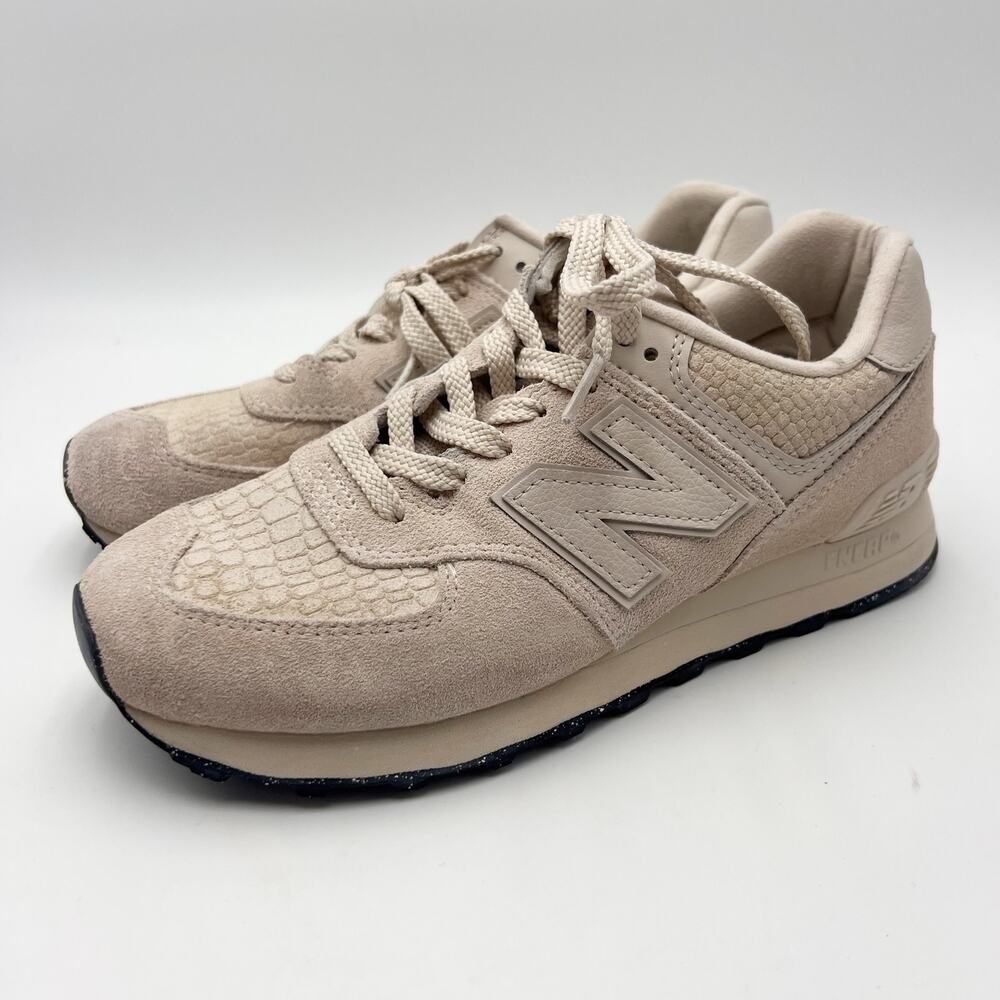 New Balance Womens Classics 574 Casual Sneakers Size 8.5 EU 40 Bone Athletic EUC - Picture 3 of 12